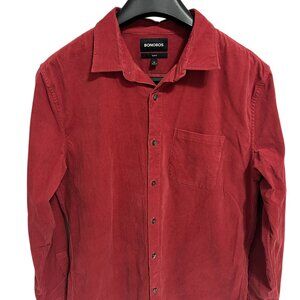 Bonobos Shirt Jacket Mens XL Red Button Up Slim Fit Shacket Thick Material